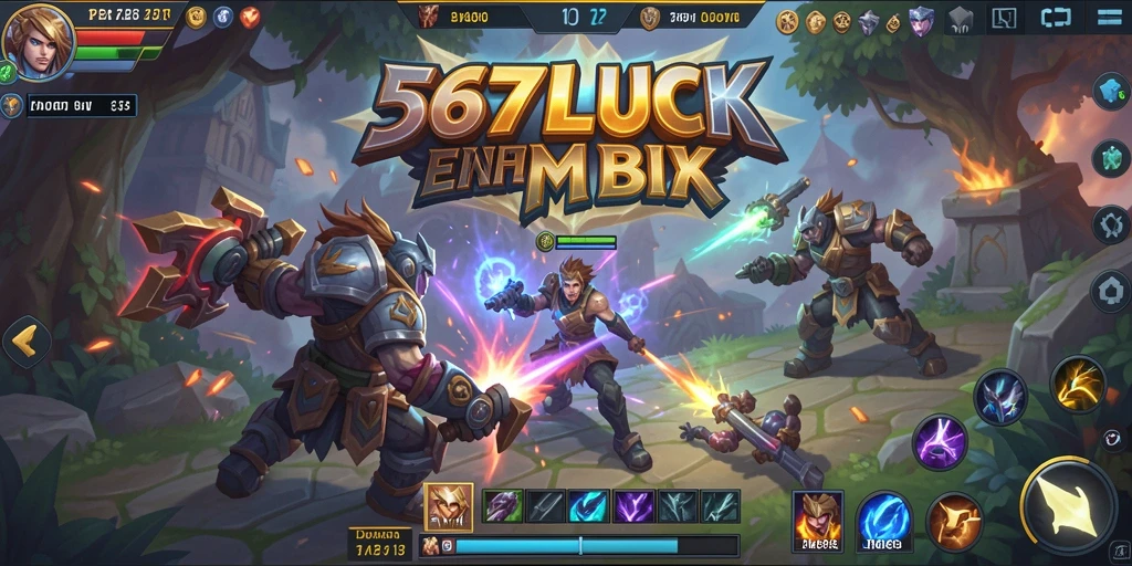 Tangkapan layar gameplay <strong>567LUCK</strong> yang menampilkan pertempuran epik dalam arena MOBA.
