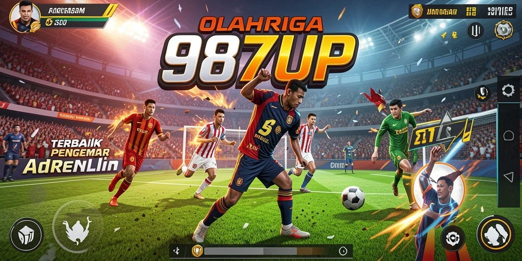 Tampilan gameplay seru dari 987UP yang penuh aksi olahraga.