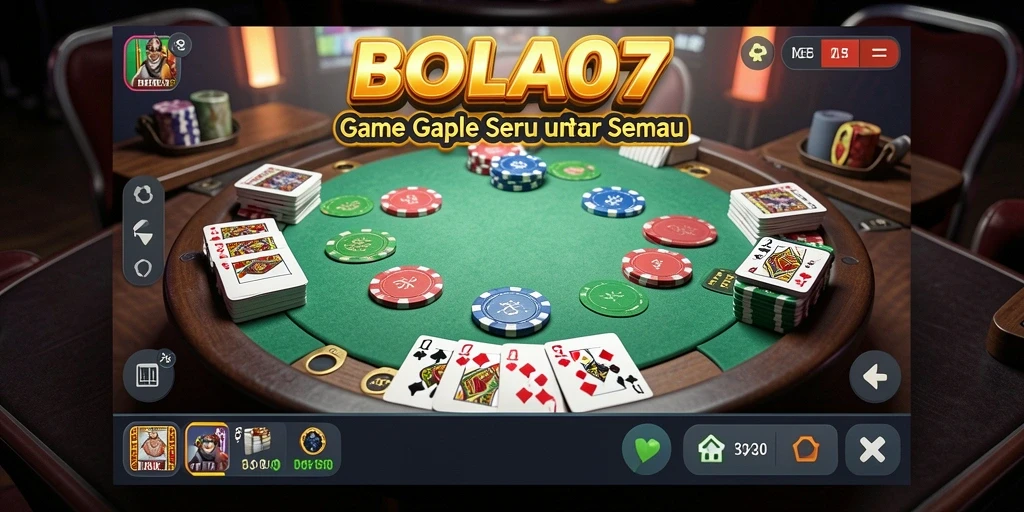 Tampilan gameplay seru dari BOLA07 saat bermain Gaple.