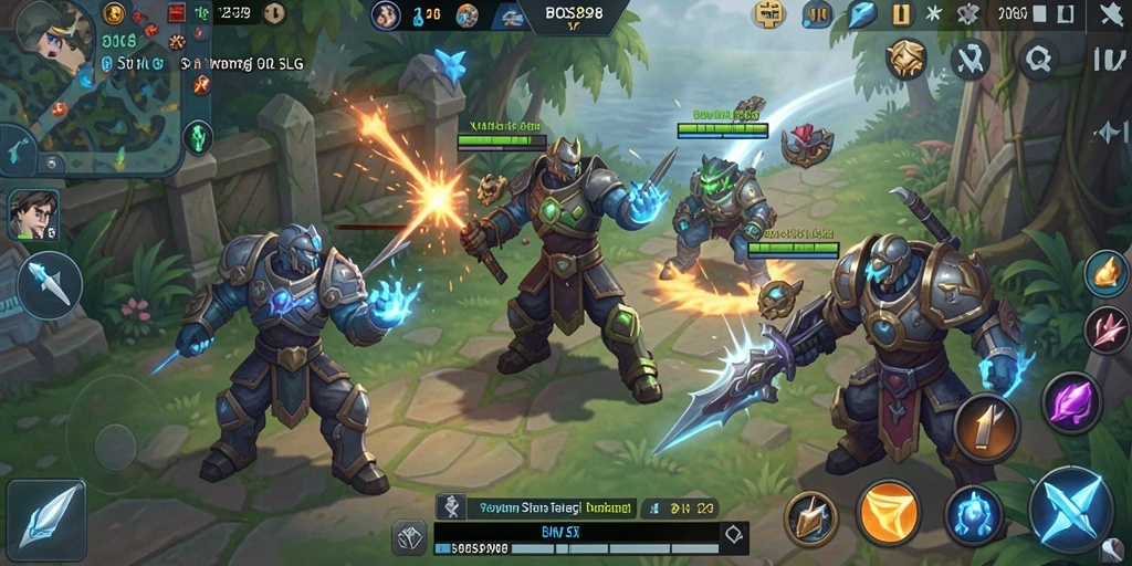 Tangkapan layar gameplay BOS898 yang menunjukkan pertempuran strategis.