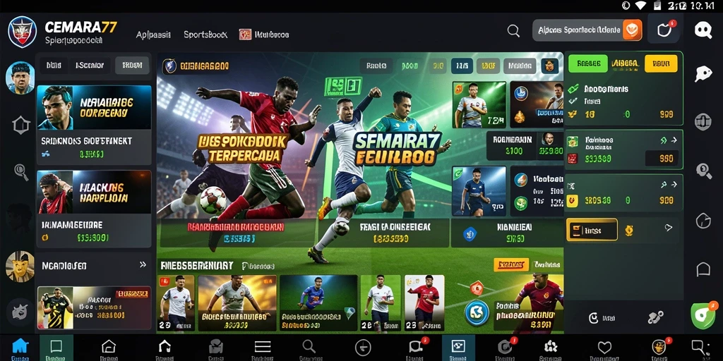 Screenshot gameplay CEMARA77 yang menunjukkan fitur taruhan olahraga yang menarik.