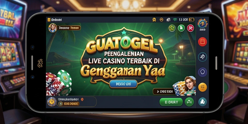 Screenshot utama GUATOGEL menampilkan gameplay Live Casino yang seru.
