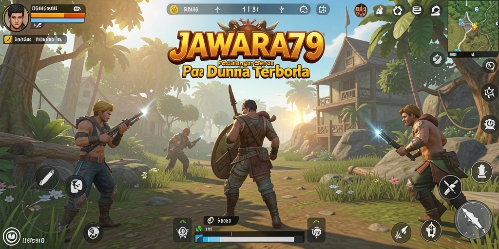 Screenshot menampilkan aksi seru dalam dunia terbuka JAWARA79.