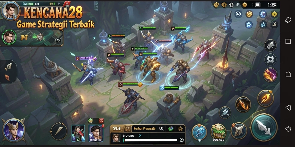 Tampilan gameplay KENCANA28 dengan pertempuran strategi yang mendebarkan.