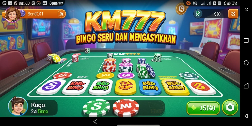 Tampilan gameplay Bingo yang seru di KM777.