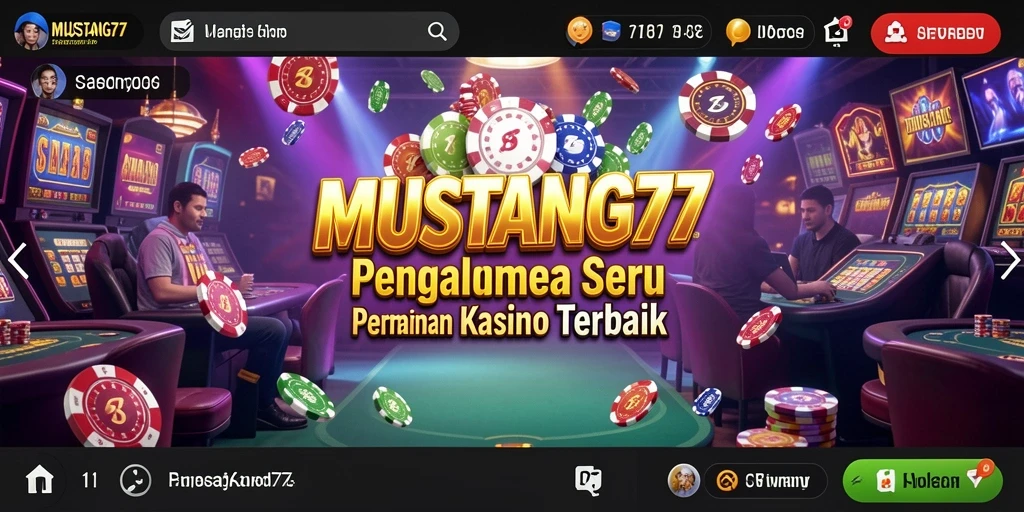 Tampilan gameplay seru di <strong>MUSTANG77</strong> dengan berbagai permainan Kasino.