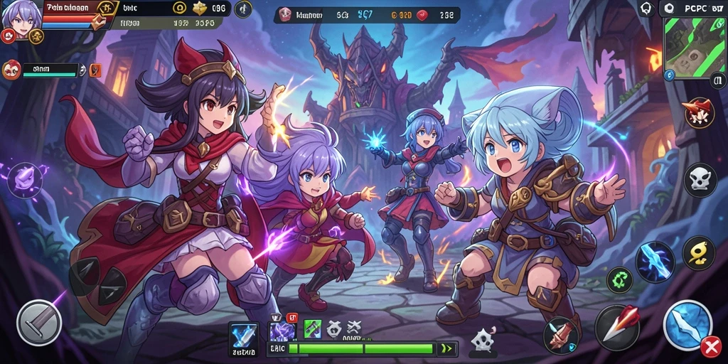 Tangkapan layar PCPC7 menunjukkan aksi seru dalam permainan Anime.