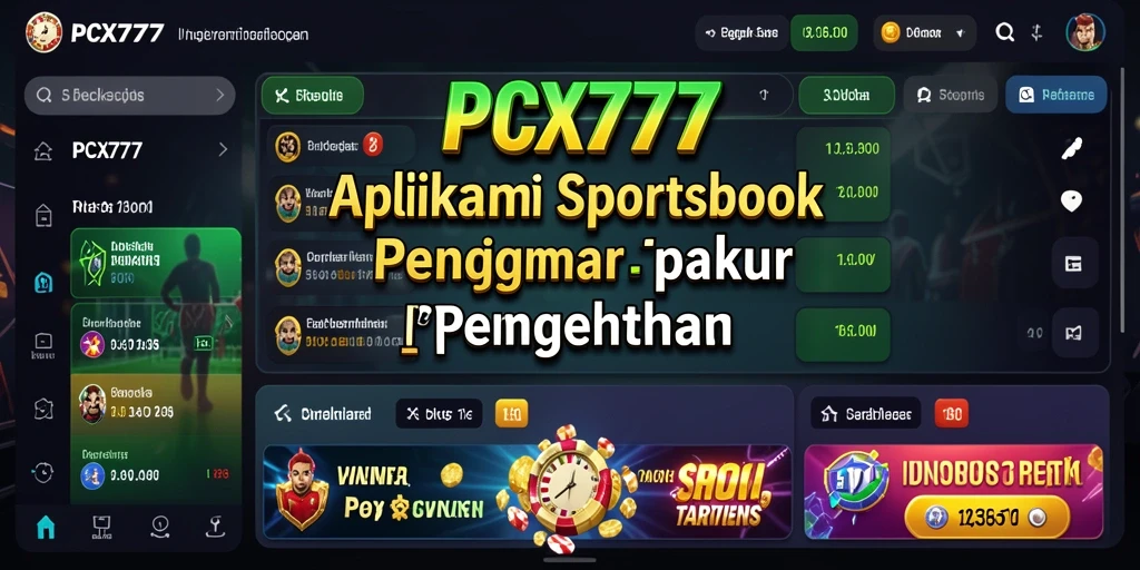 Tampilan utama <strong>PCX777</strong> dengan fitur taruhan olahraga yang menarik.