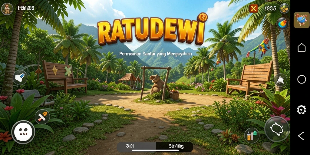 Tampilan gameplay RATUDEWI yang menawan dan penuh warna.