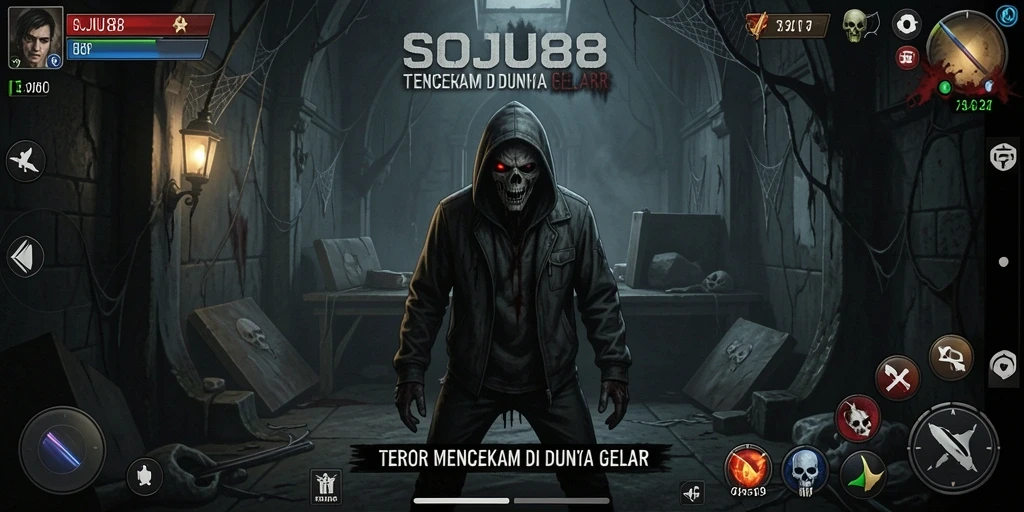 Tampilan gameplay SOJU88 yang mencekam dan menakutkan.