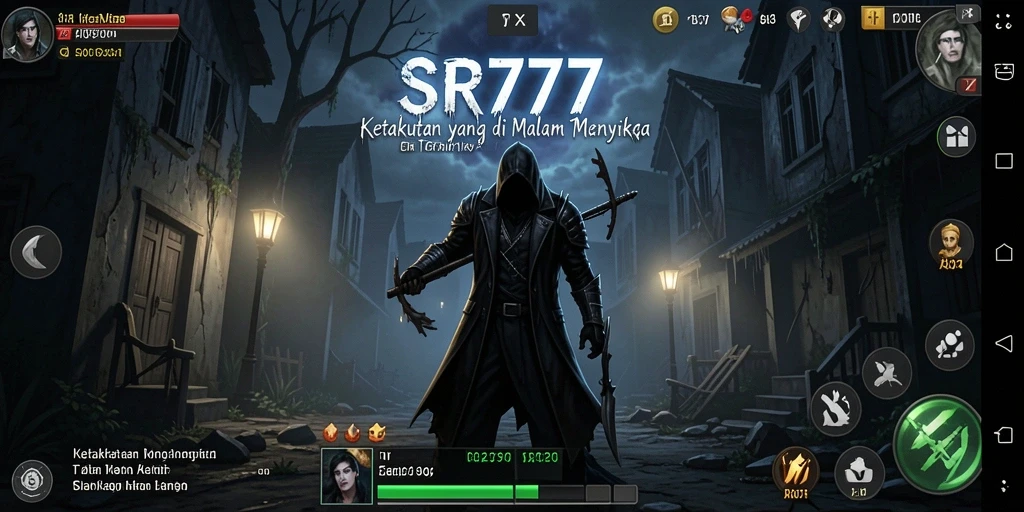 Tampilan gameplay menyeramkan di dunia <strong>SR777</strong> yang penuh kegelapan.