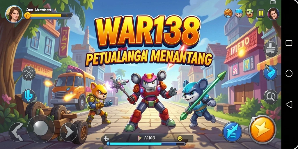 Screenshot gameplay WAR138 menunjukkan aksi seru dan grafis menawan.